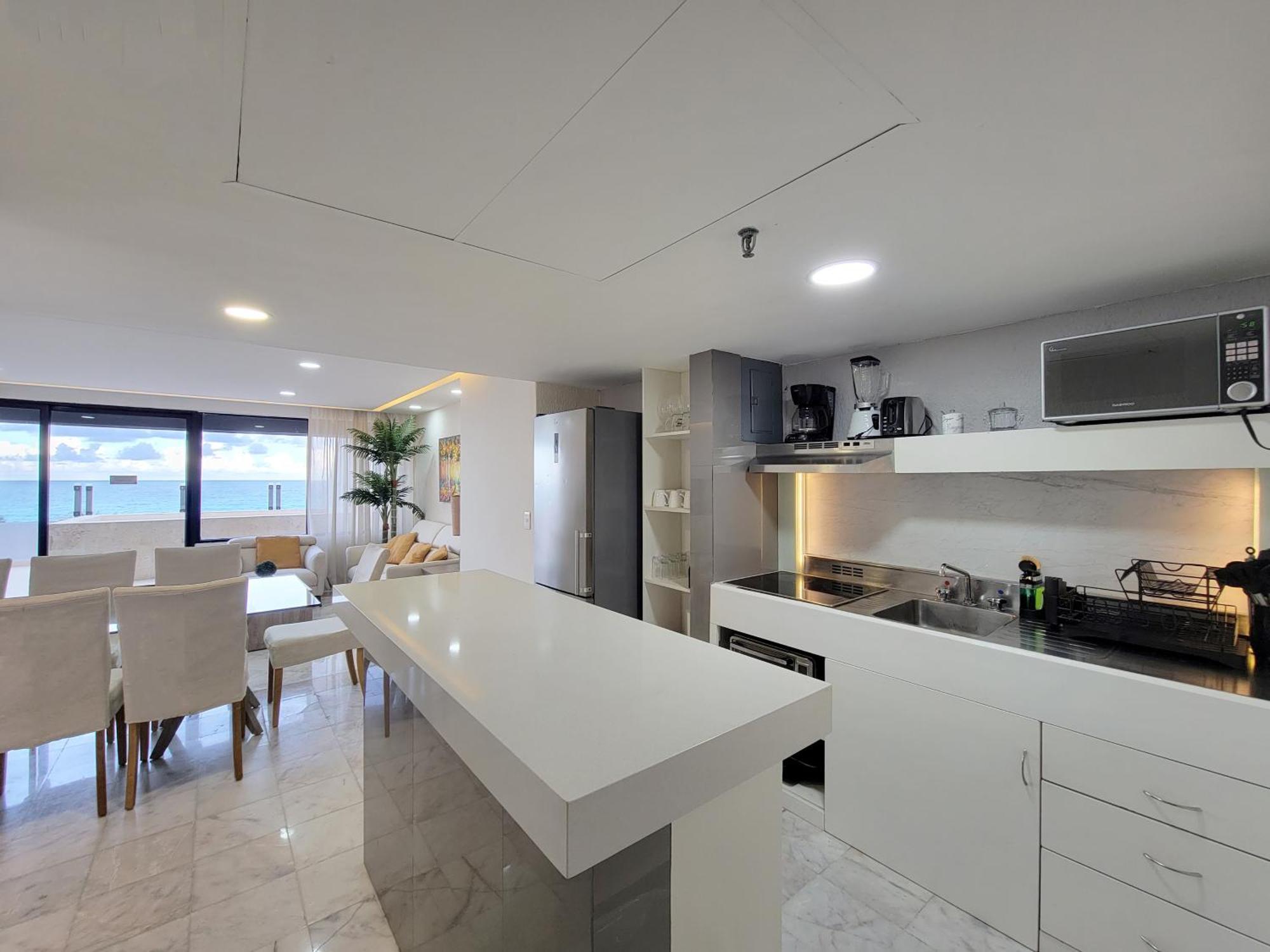 Amplio condominio frente al mar Cancún Exterior foto