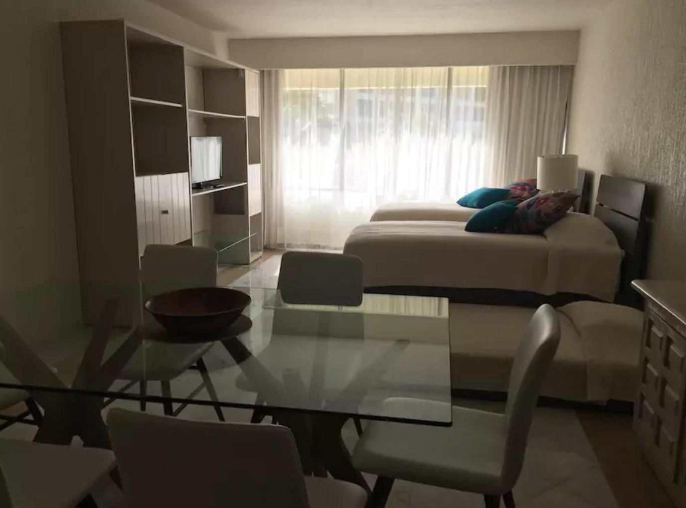 Amplio condominio frente al mar Cancún Habitación foto